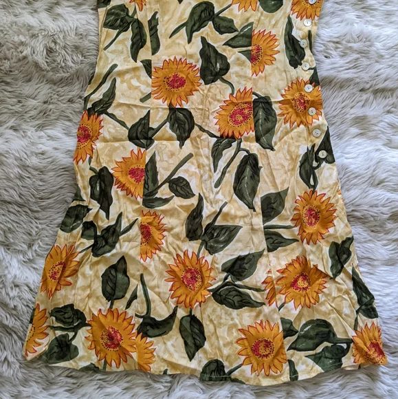 Vintage sunflower print dress - Picture 4 of 9